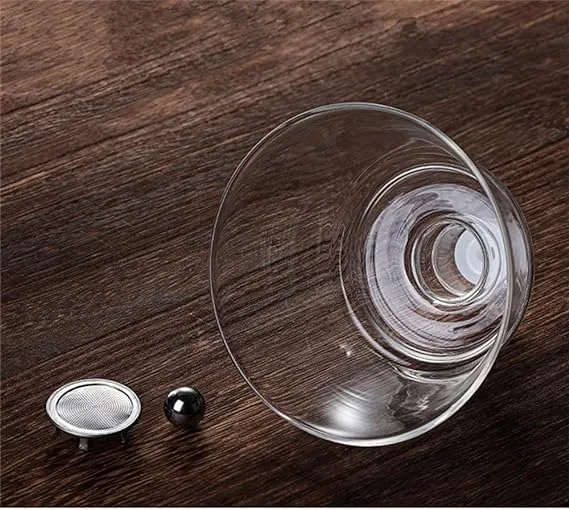 GLASS POT WITH SHELF - Tea Maker