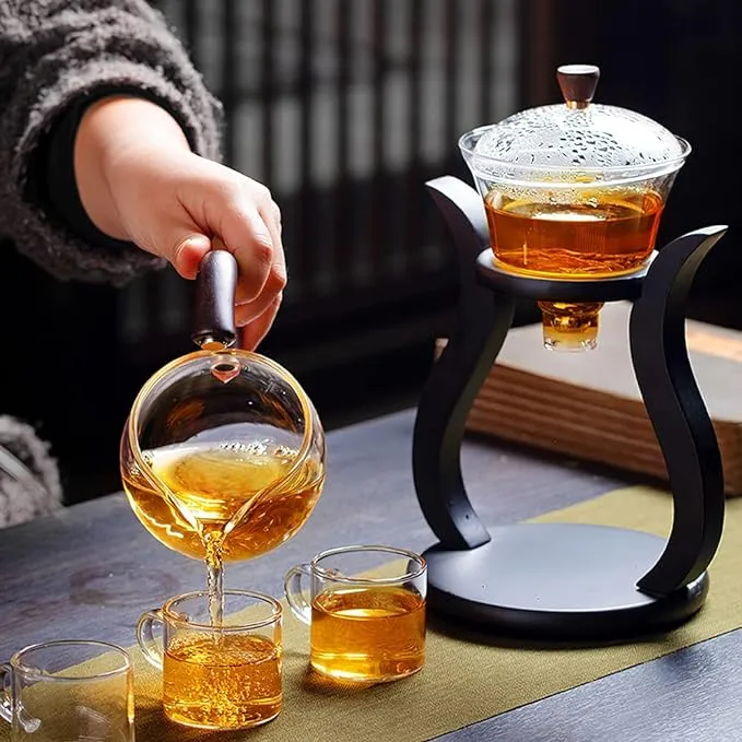 GLASS POT WITH SHELF - Tea Maker
