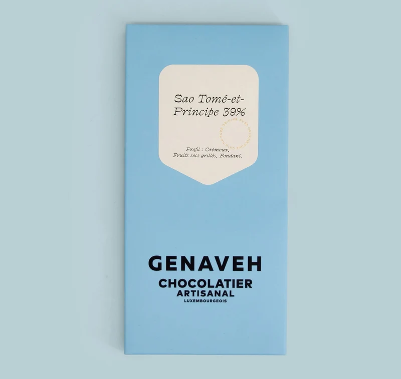 Tablet, Milk chocolate, 39% Sao Tome-y-Principe, Genaveh
