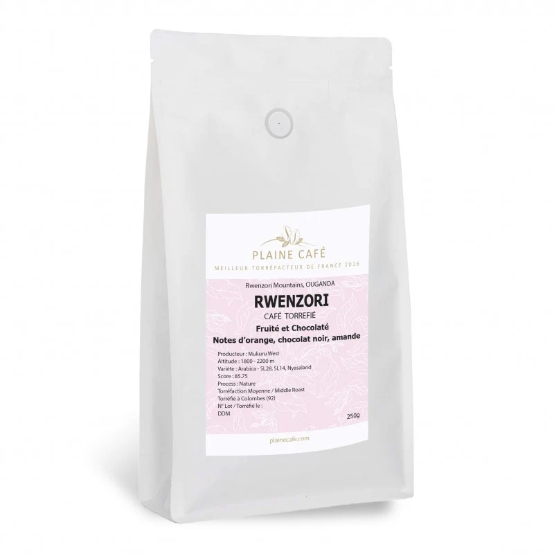 Whole bean, Uganda Rwenzori Coffee, Plaine Café