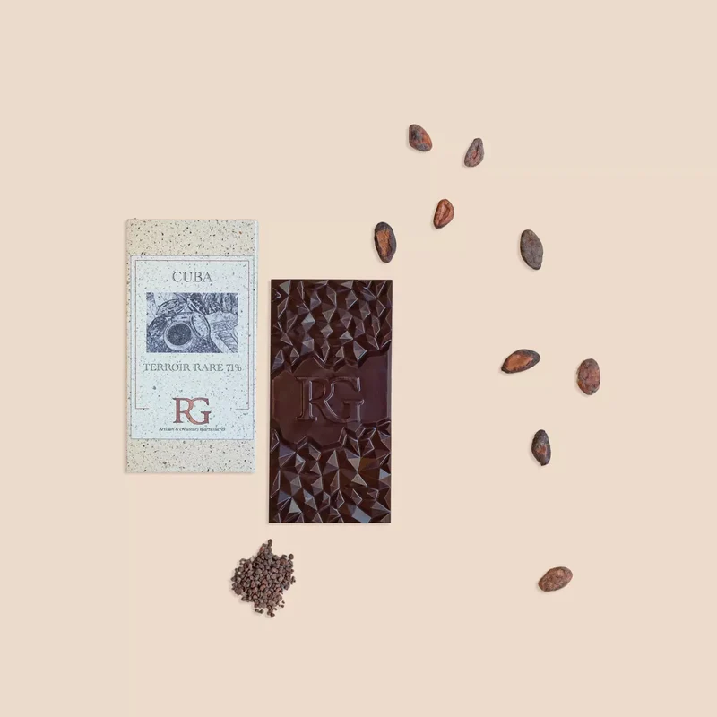 Tablet, dark chocolate, 71%, Cuba, Chocolaterie RG