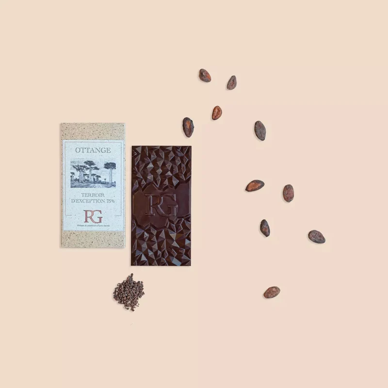 Tablet, dark chocolate, 75%, Madagascar, Chocolaterie RG