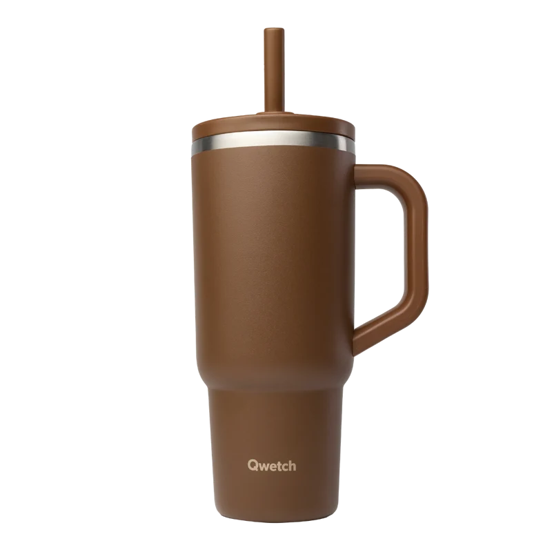 Travel cup isotherme avec bouchon étanche - matt - chocolat - 900ml - Qwetch