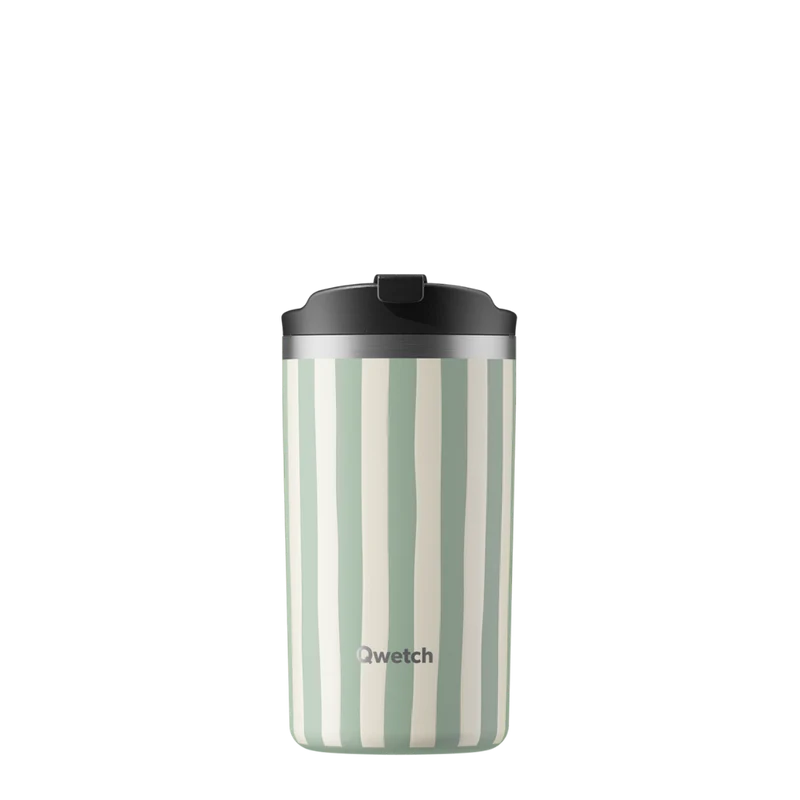 Travel mug isotherme - allure - vert tilleul - 350ml - Qwetch