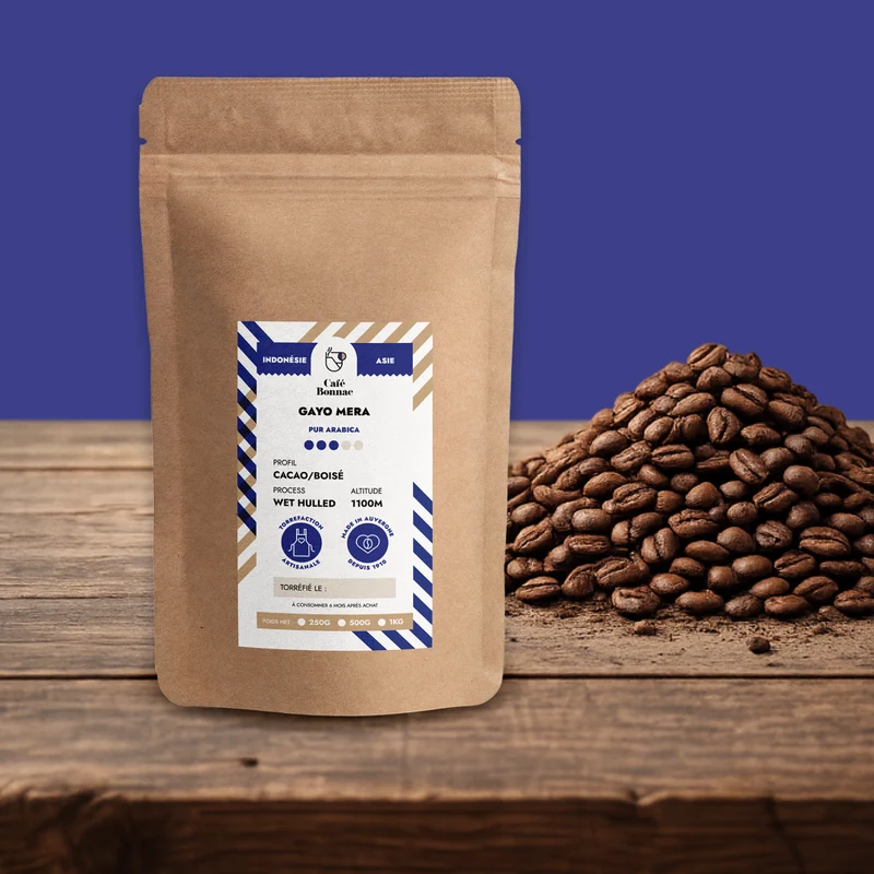 Café en Grain Indonésie Gayo Mera - Café Bonnac | 100% Arabica