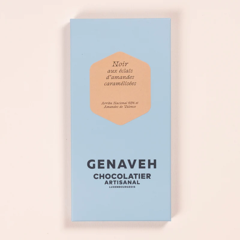 Tablet, Dark Chocolate and Caramelized Almonds, Genaveh