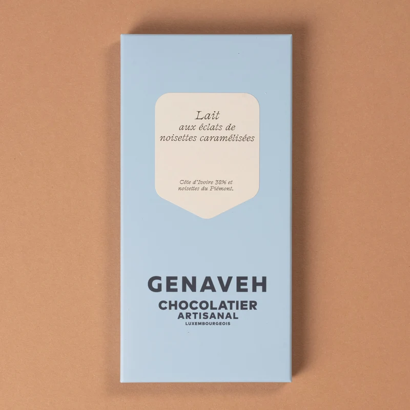 Tablet, Milk Chocolate and Caramelized Hazelnut, Genaveh