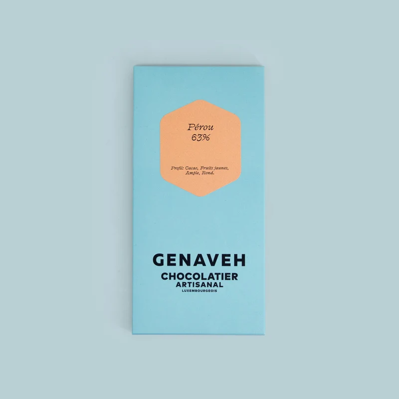 Tablet, Dark chocolate, 63% Perou, Genaveh