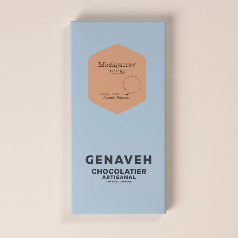 Tablet, Dark Chocolate - 100%, Madagascar, Genaveh
