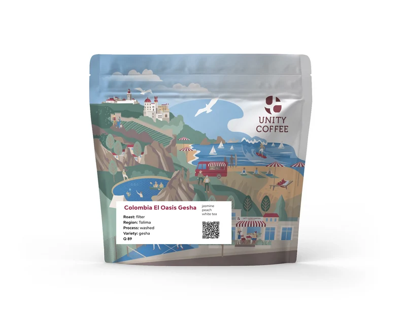 Whole bean, Filter, Colombia El Oasis Gesha, Unity Coffee