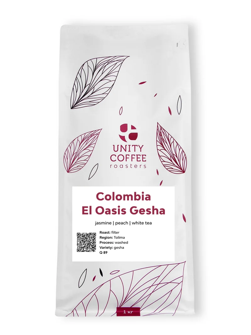 Whole bean, Filter, Colombia El Oasis Gesha, Unity Coffee