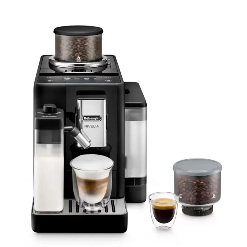 Machine à Café Grain Rivelia FEB4455B Noir (Latte) | DELONGHI