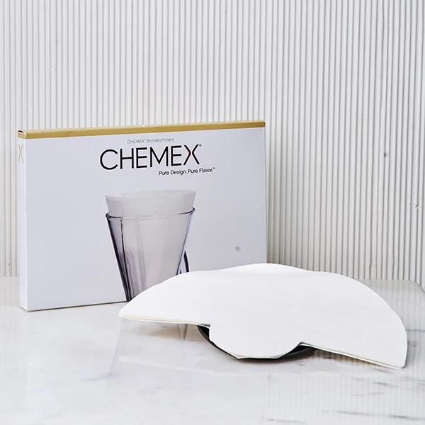 CHEMEX 3 Tasses Filtres Papier Blanc