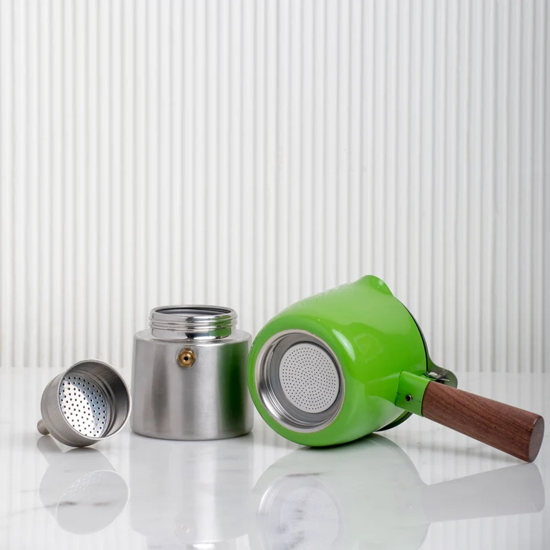 Cafetière Italienne Araku Moka 2 tasses Verte