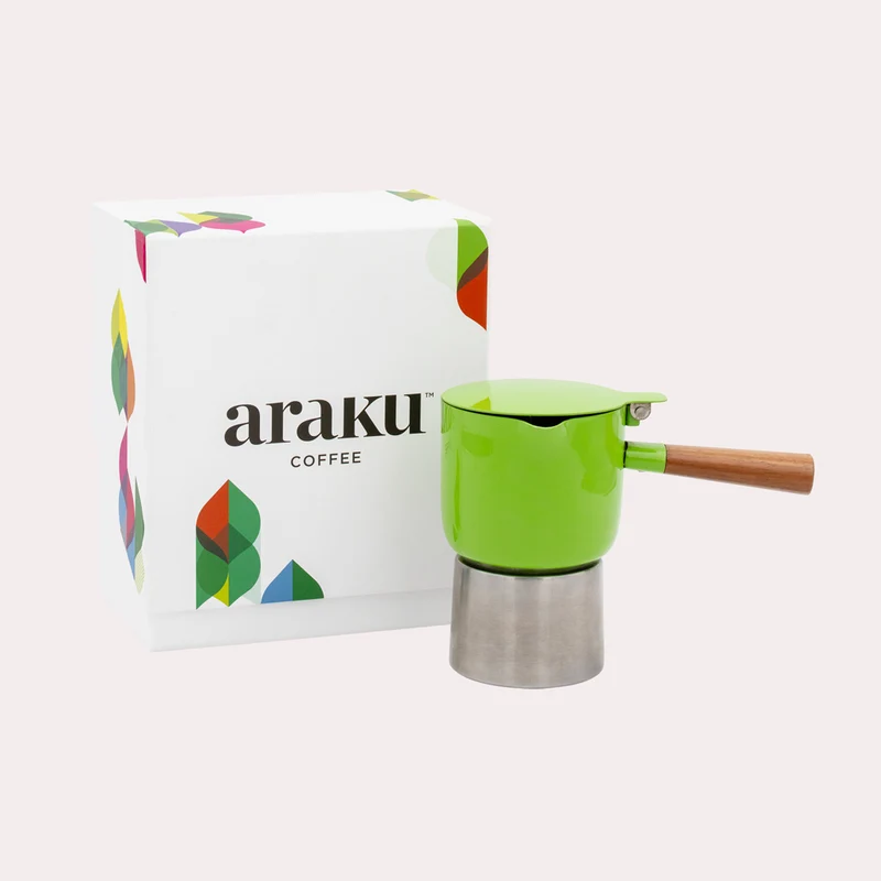 Cafetière Italienne Araku Moka 2 tasses Verte