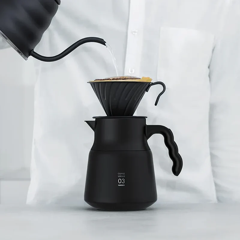 Carafe V60 Isotherme Acier Inoxydable - Noir - 800 ml | Hario