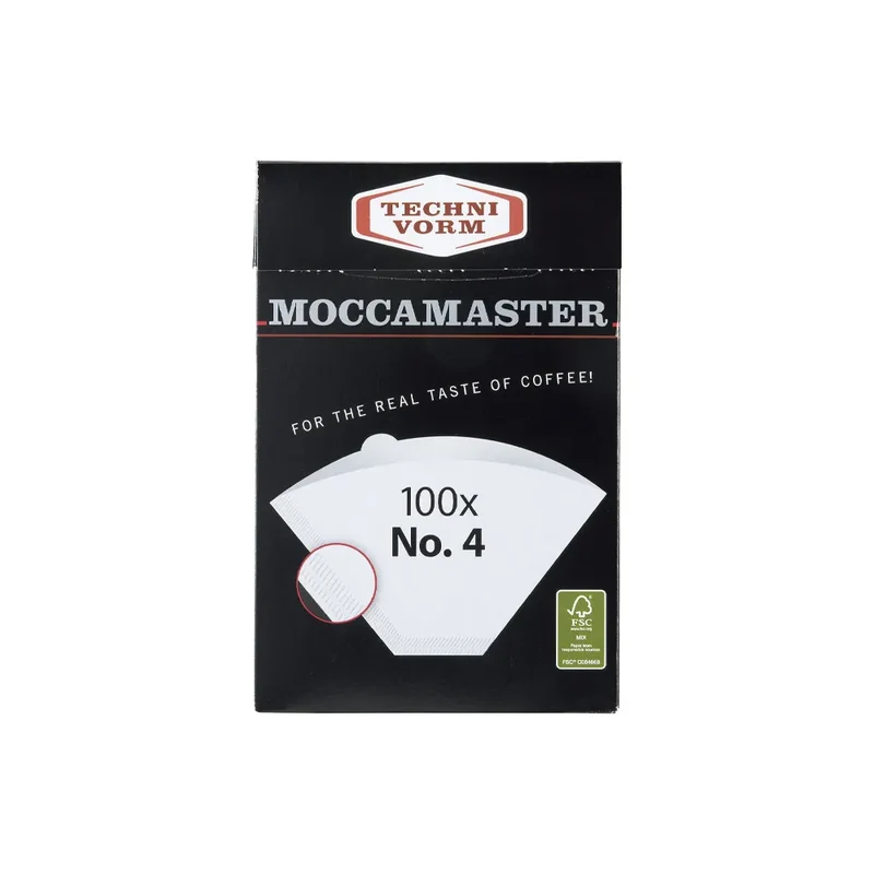 100 Filtres Papier n°4 pour Cafetière Filtre | Moccamaster