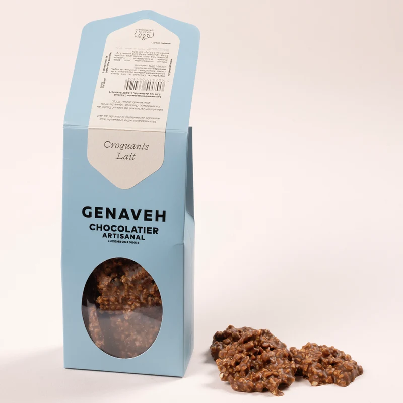 Croquants, dark or milk chocolate, Genaveh