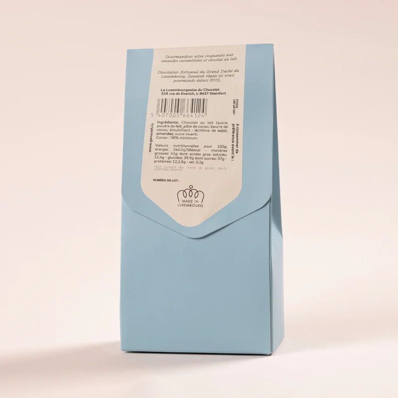 Croquants, dark or milk chocolate, Genaveh