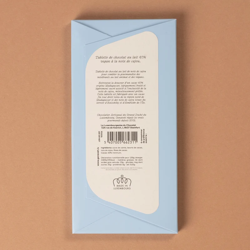 Tablet, Vegan Cashew Milk Chocolate, Genaveh