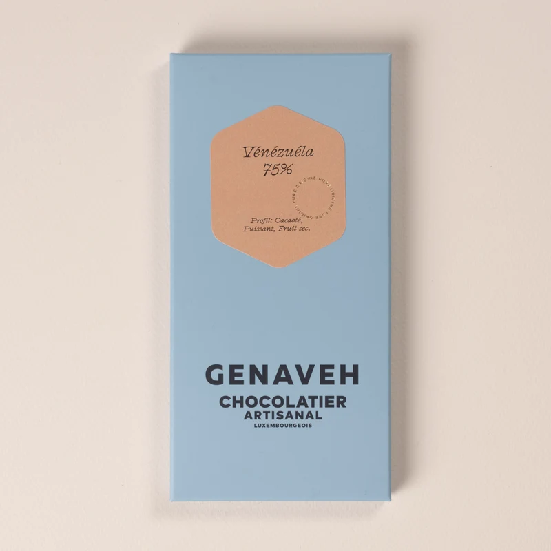 Tablet, Dark Chocolate - 75%, Venezuela, Genaveh
