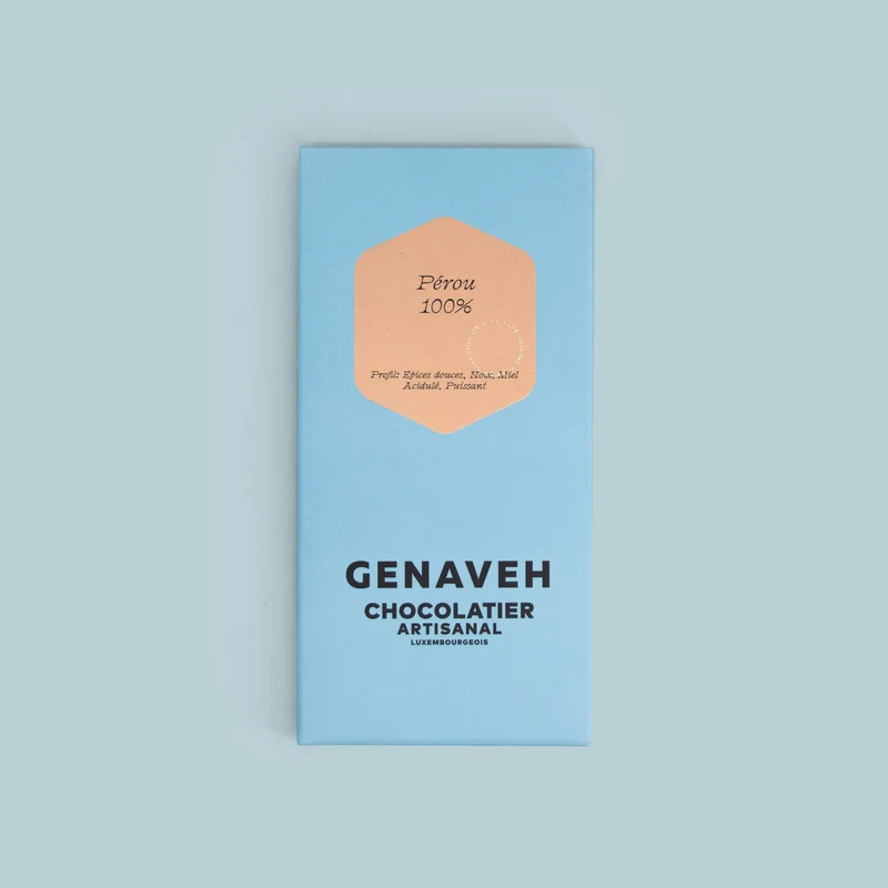 Tablet, Dark chocolate Huayabamba 100% – Pure origine Pérou, Genaveh