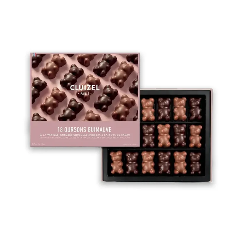 Coffret Oursons Guimauve Noir & Lait | Cluizel Paris