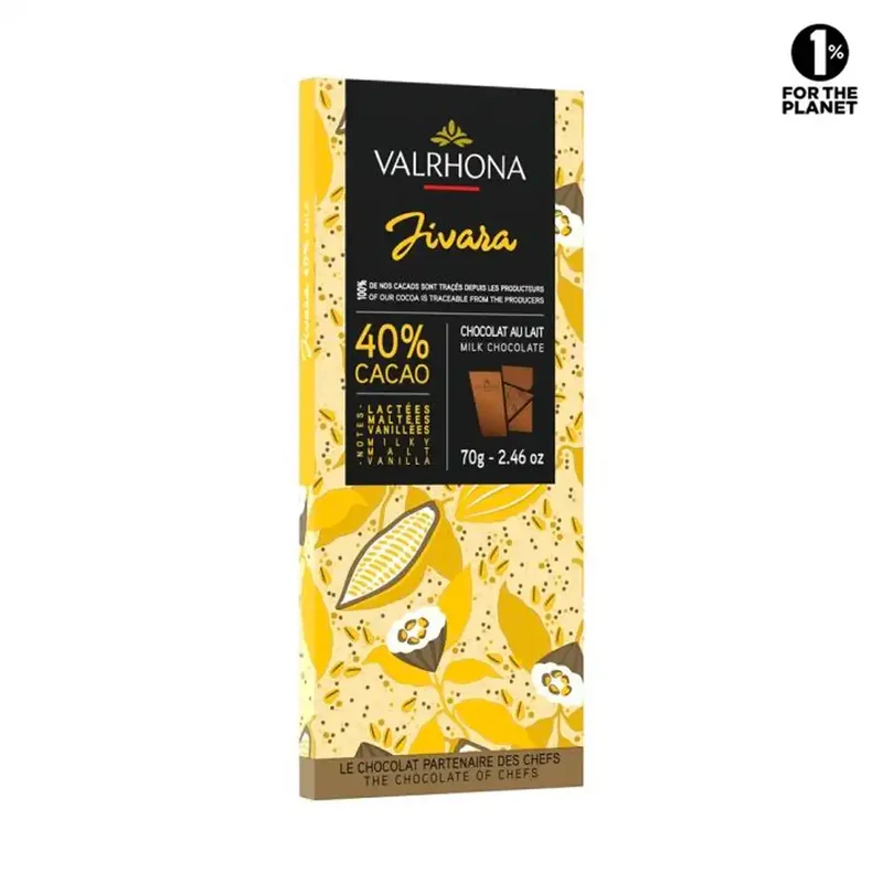Chocolat au Lait Jivara - 40% - 70 g | Valrhona