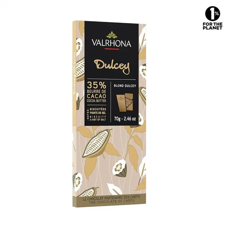 Chocolat Blond Dulcey - 35% - 70 g | Valrhona