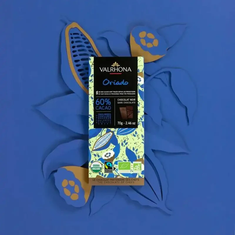 Chocolat Noir BIO Oriado - 60% - 70 g | Valrhona