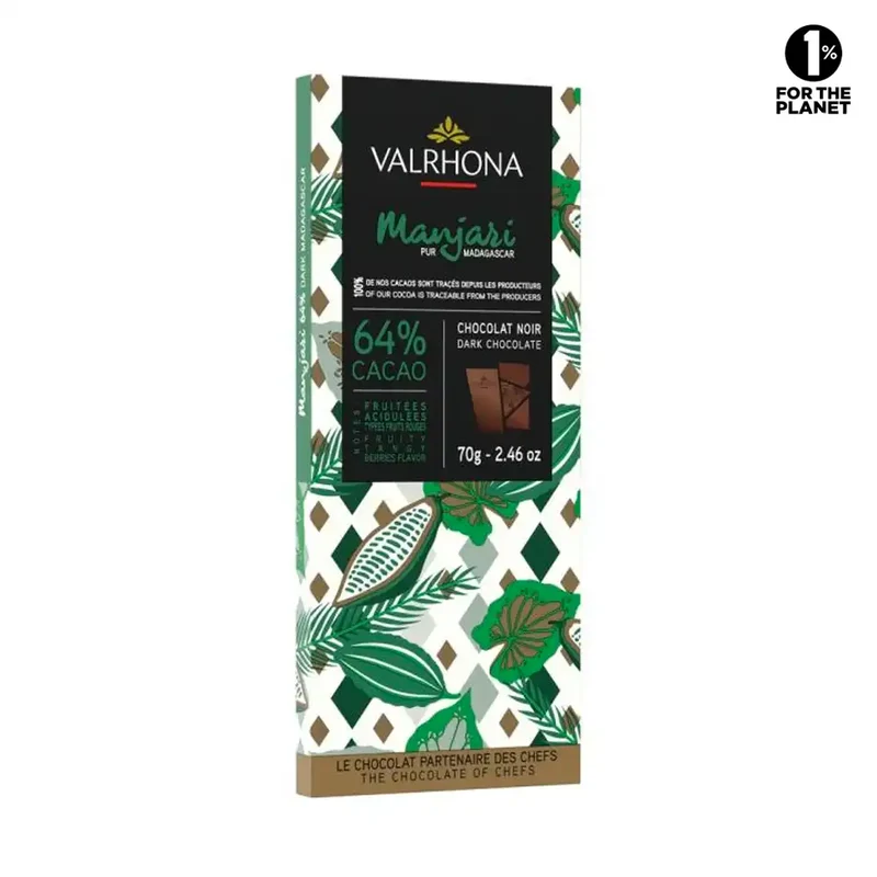 Chocolat Noir Manjari - 64% - 70 g | Valrhona