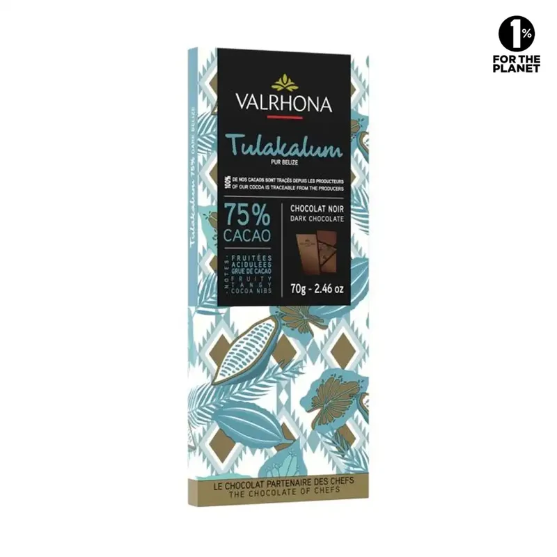 Chocolat Noir Tulakalum - 75% - 70 g | Valrhona