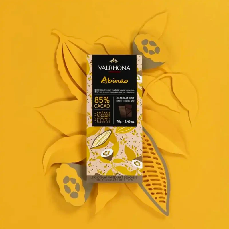 Chocolat Noir Abinao - 85% - 70 g | Valrhona