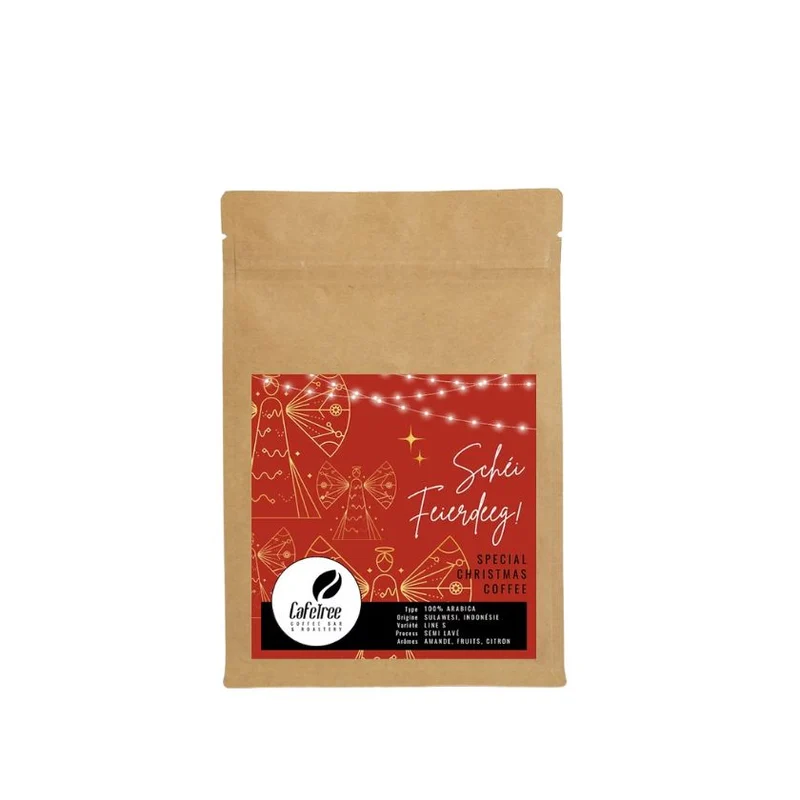 Ground coffee, Feierdeeg blend, café de noël, CafeTree