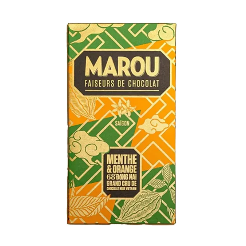Chocolat Noir Menthe & Orange Dong Nai 68% cacao - 80 g | Marou