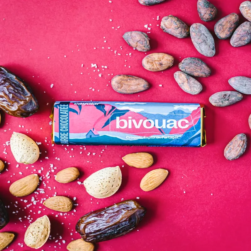 Barre Chocolat Noir 70% Cayolar - Datte / Amande | Bivouac