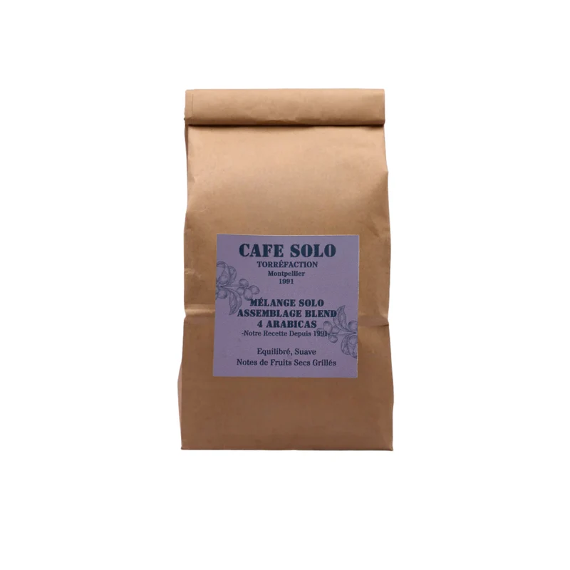 Whole bean, Blend 4 Arabicas, Café Solo