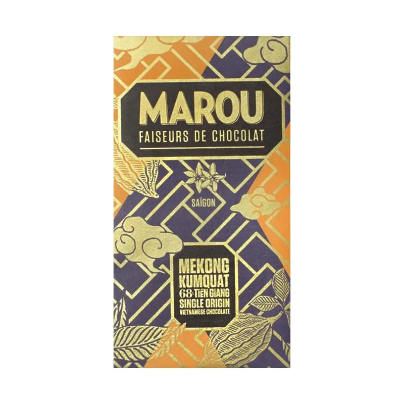 Chocolat Noir Mékong Kumquat Tien Giang 68% cacao - 80 g | Marou