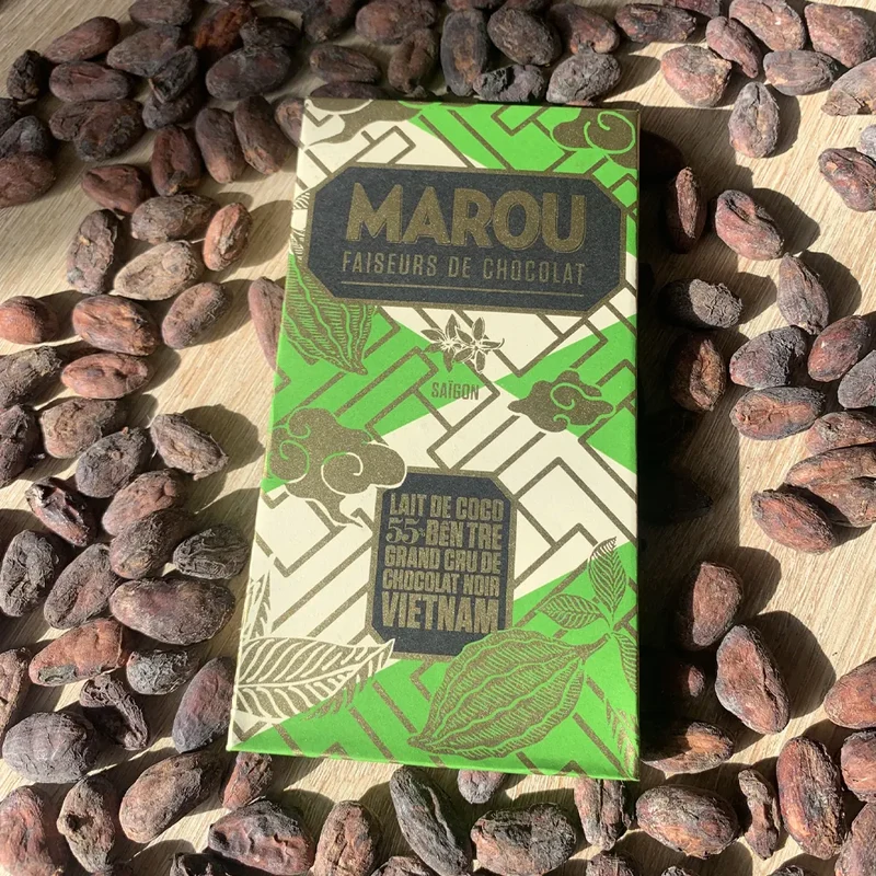 Chocolat au Lait de coco Ben Tre 55% cacao - 80 g | Marou