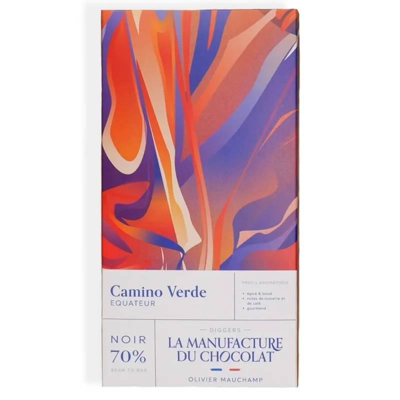 Chocolat Noir Equateur Camino Verde - 70% cacao - 75g | Diggers