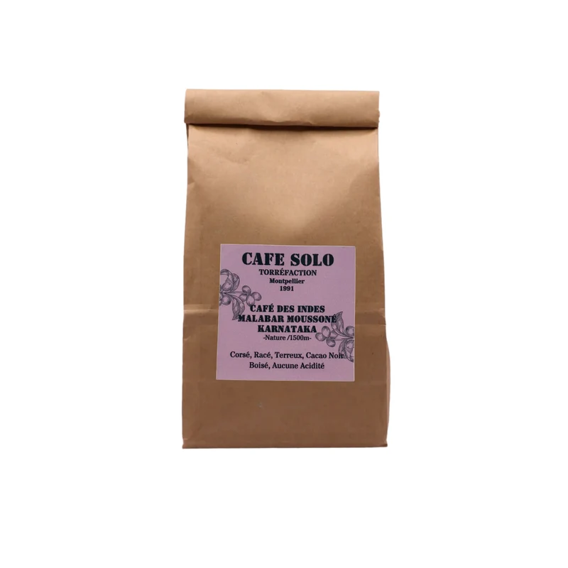Whole bean, Malabar Moussoné, India, Café Solo