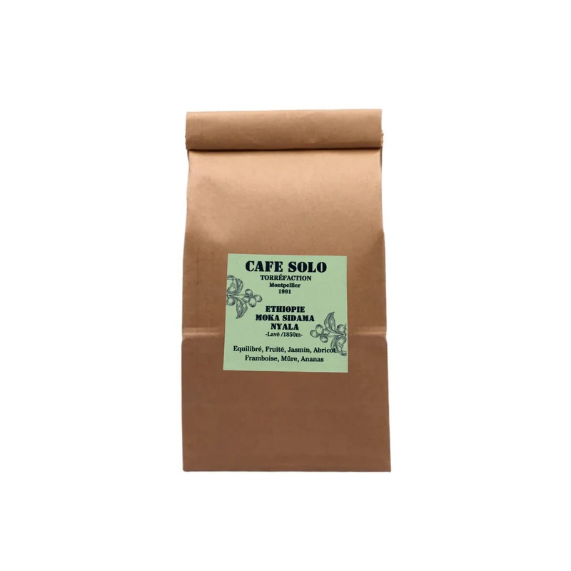Whole bean, Sidama Nyala, Ethiopia, Café Solo