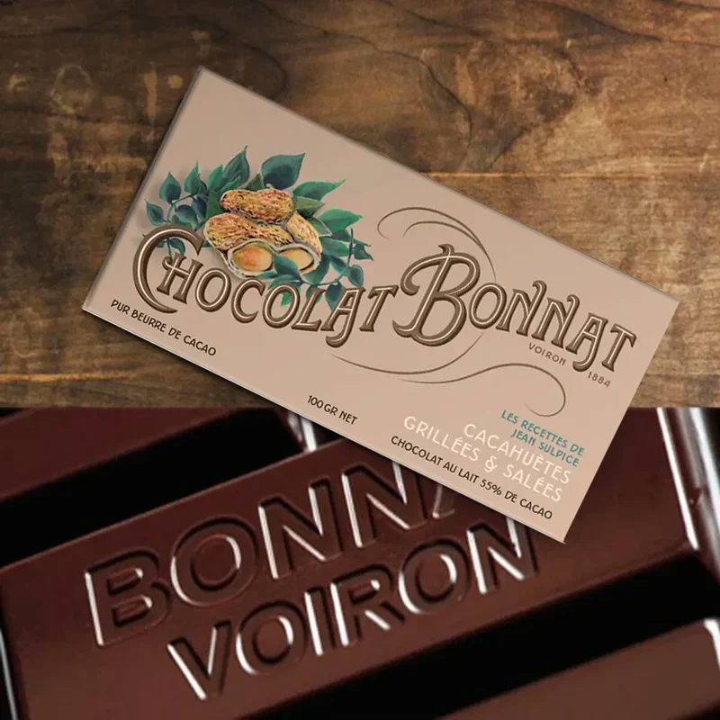 Chocolat au Lait Cacahuètes Grillées et Salées - 100 Gr | Bonnat