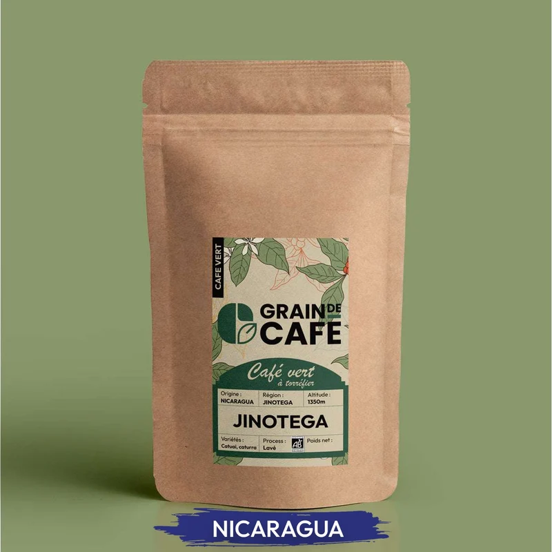 Café Vert Nicaragua Jinotega - 1 Kg | Café Certifié Biologique - 100% Arabica