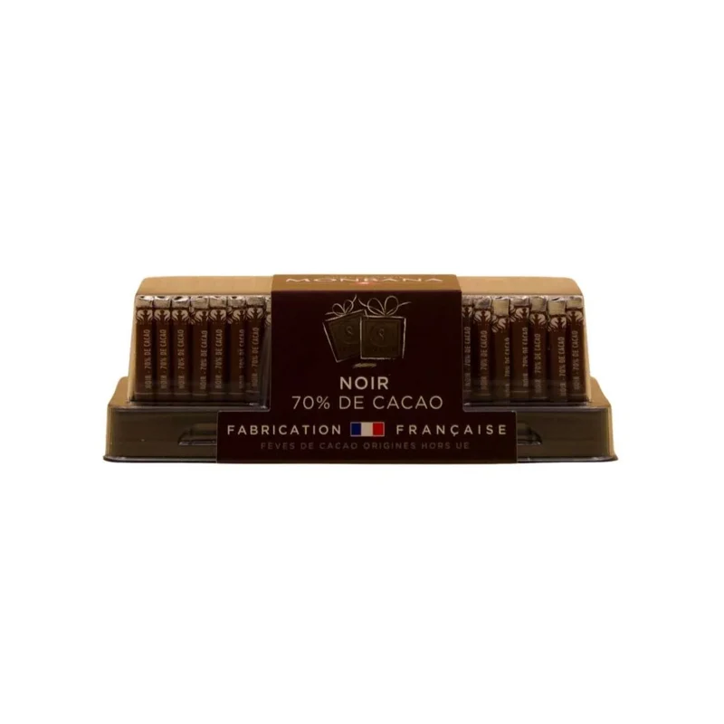 Carrés Chocolat Noir x24 - 70% cacao | Monbana