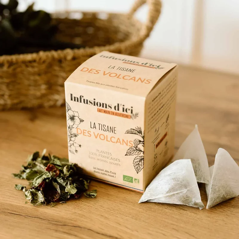 La tisane des Volcans Bio - Boite 18 infusettes | Infusions d'Ici