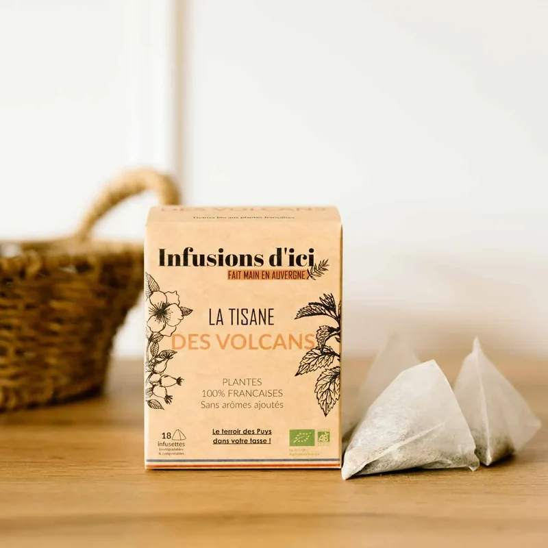 La tisane des Volcans Bio - Boite 18 infusettes | Infusions d'Ici