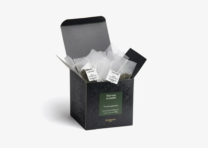 Boîte de 25 sachets cristal Thé vert Jasmin - Dammann Frères