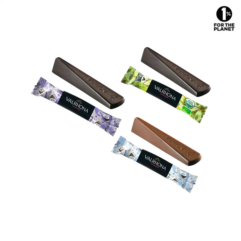 Assortiment de 100 Bâtonnets Lait/Noir/Andoa | Valrhona