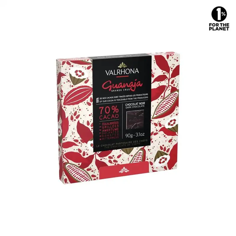 Coffret 18 Carrés Chocolat Noir Guanaja 70% - 90 g | Valrhona